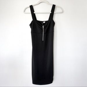 H&M | Sexy Black Zip Up Dress LBD